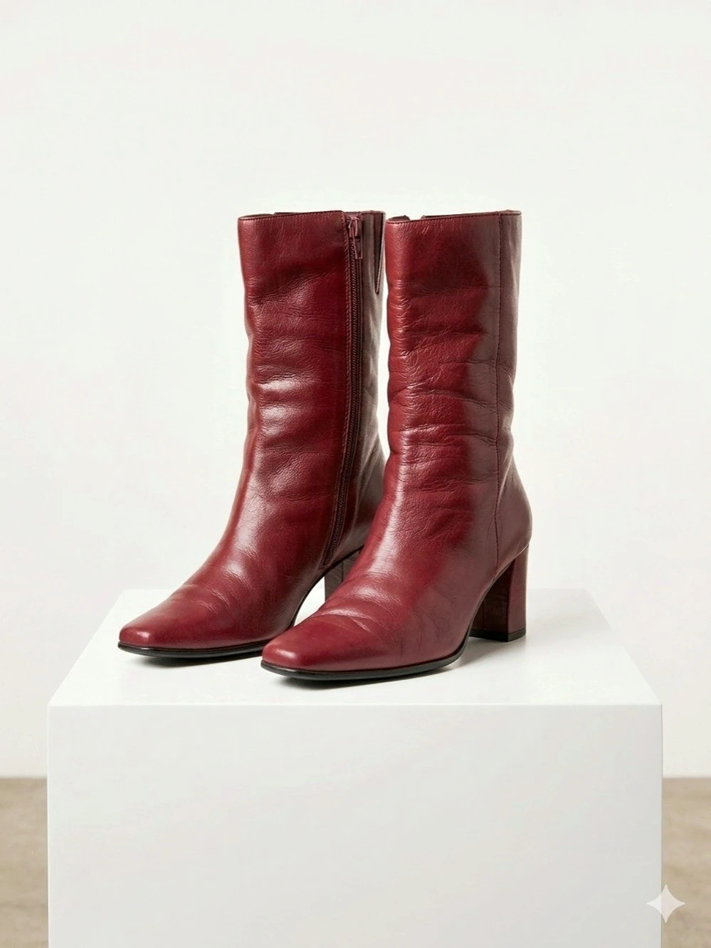 Karen Scott Burgundy Heeled Boots US 9